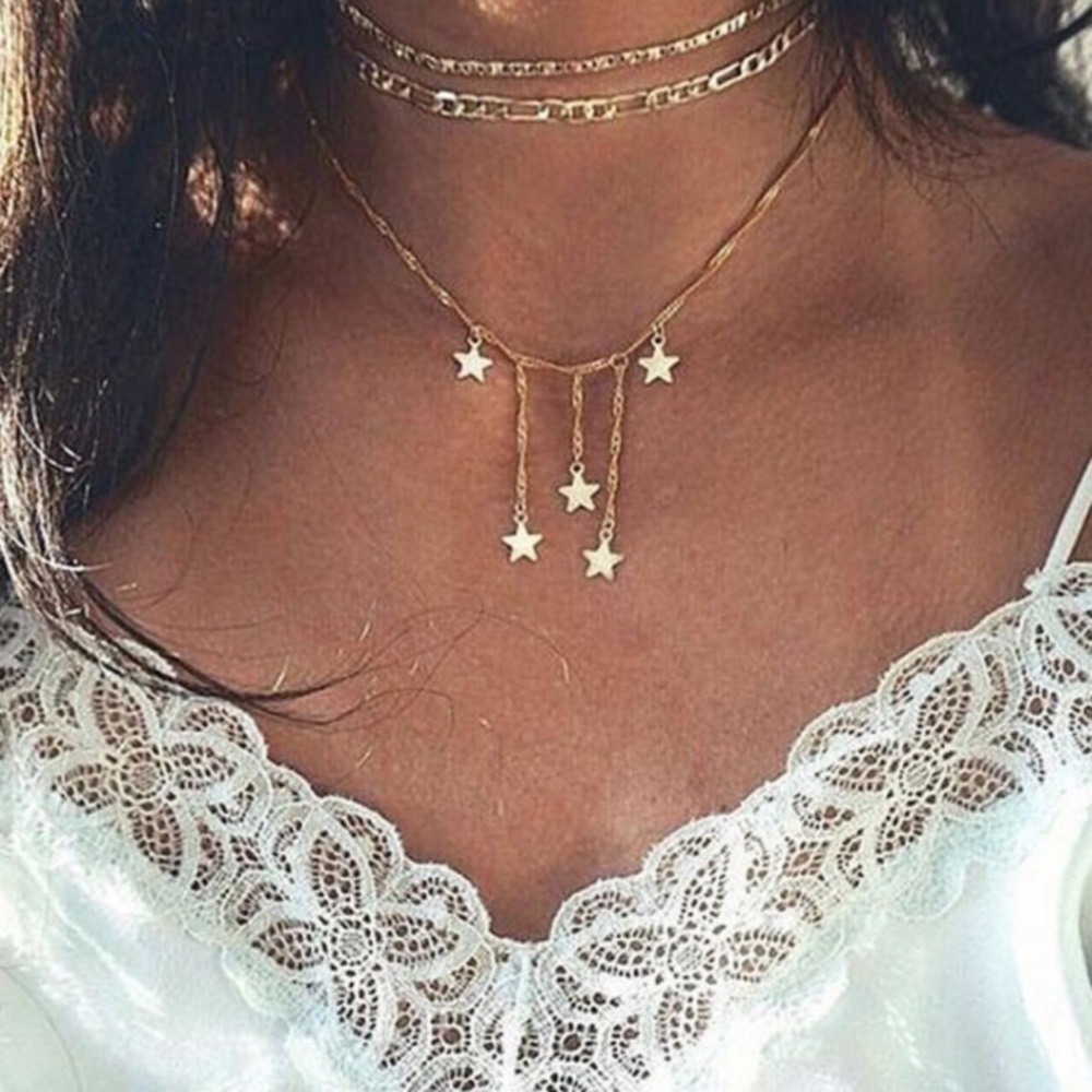 Shooting Star Gold fashion Jewelry Necklace - Picture 3 of 4